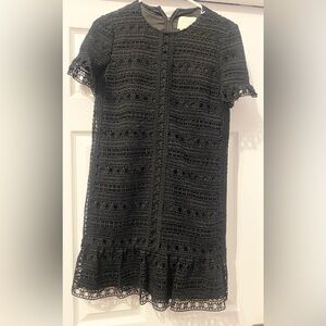 Kate Spade Black Ruffled Tiered Cocktail Dress